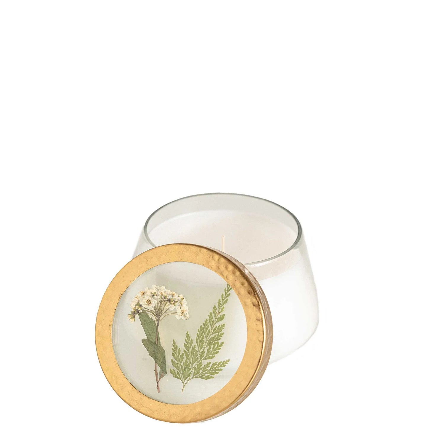 Rosy Rings, Forest Pressed Flower Candle
