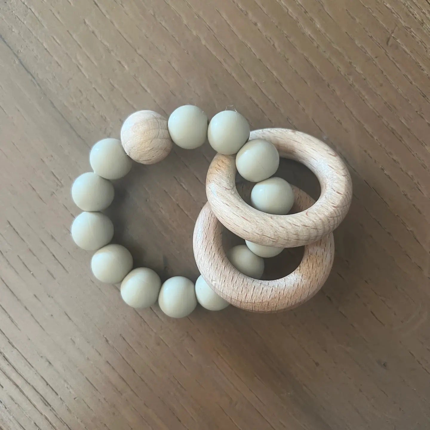Wood + Silicone Teether Ring