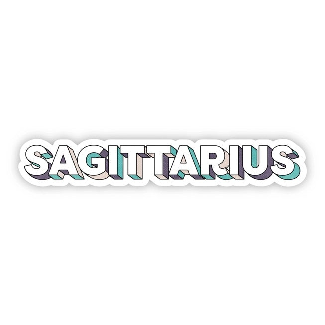 Big Moods, Sagittarius Lettering Zodiac Vinyl Sticker - Boutique Dandelion