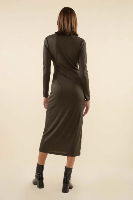 Shana Turtleneck Rib Bodycon Dress
