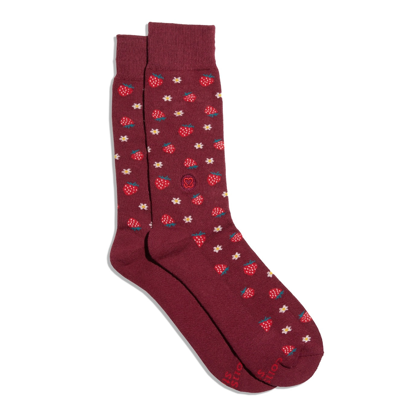 Conscious Step, Socks That Support Self-Checks - Strawberry Fields
