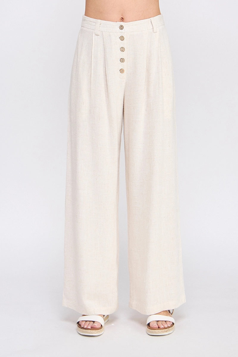 Linen High Waisted Palazzo Pants