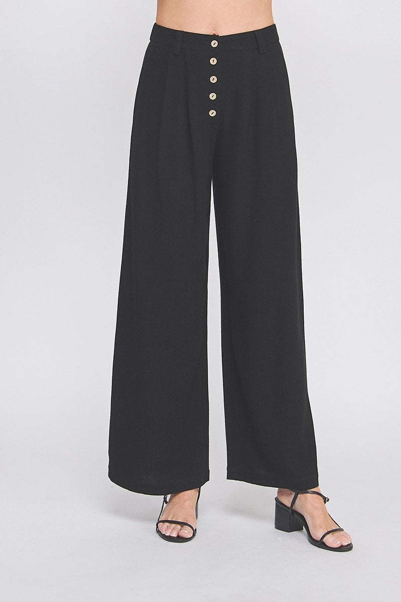 Linen High Waisted Palazzo Pants