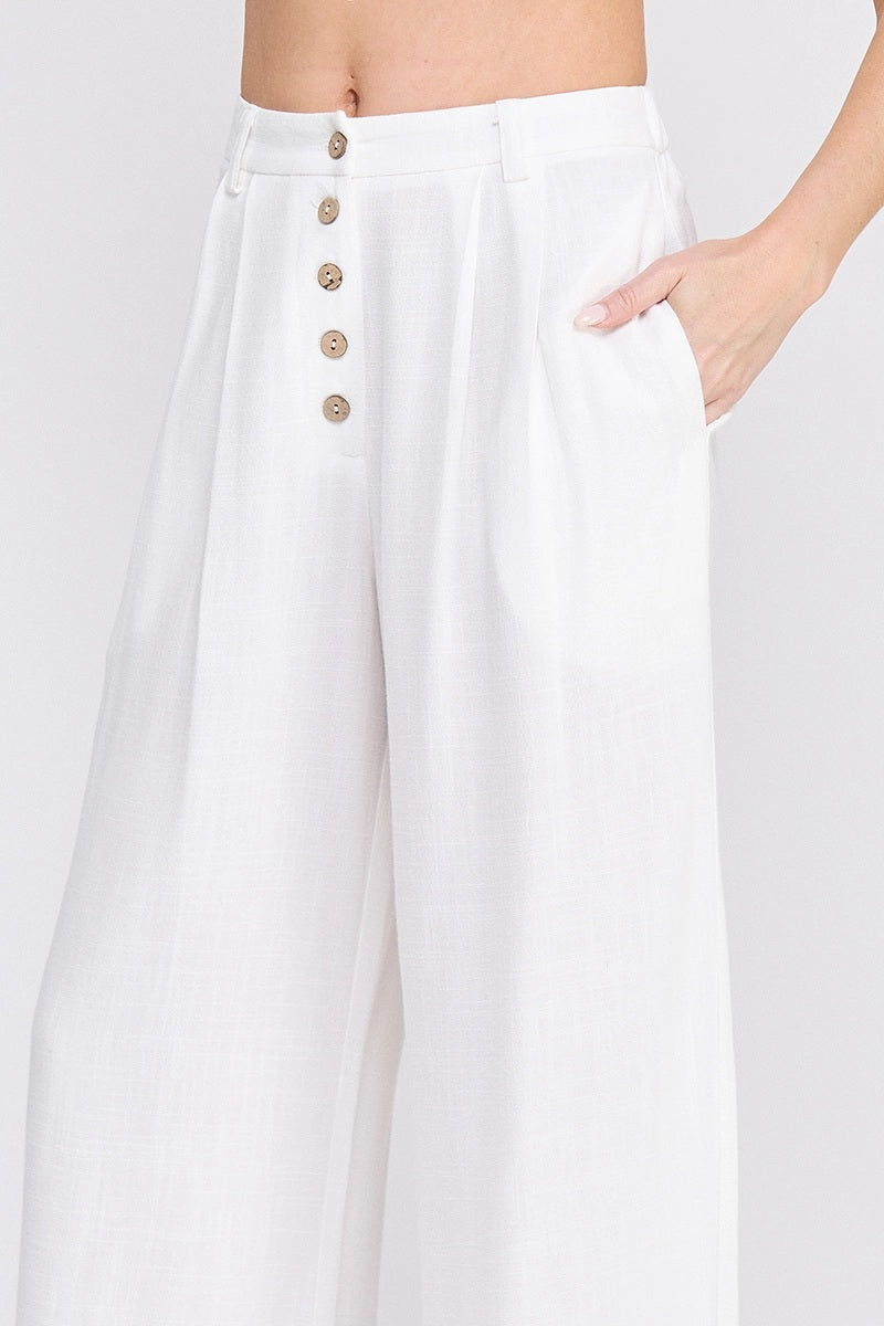 Linen High Waisted Palazzo Pants