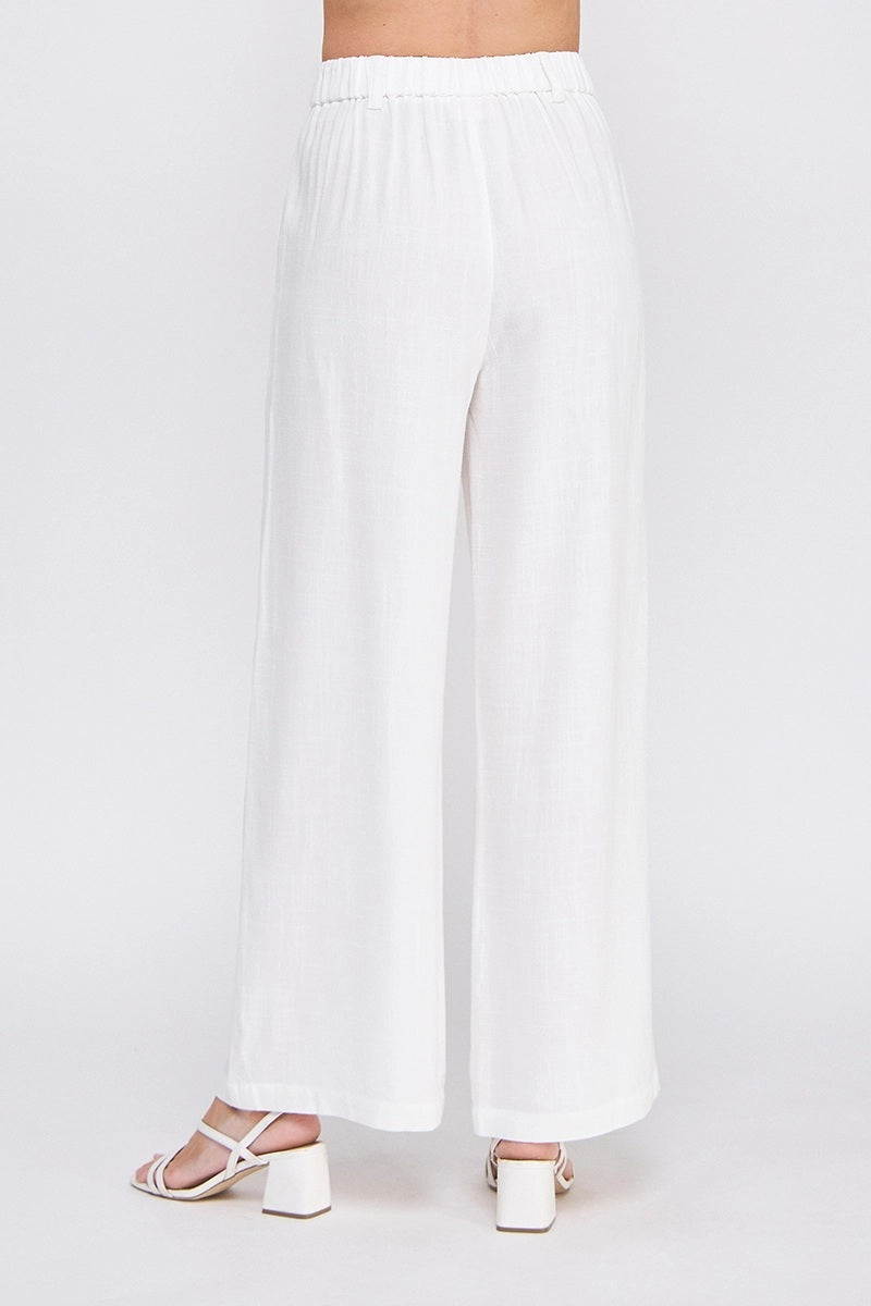 Linen High Waisted Palazzo Pants