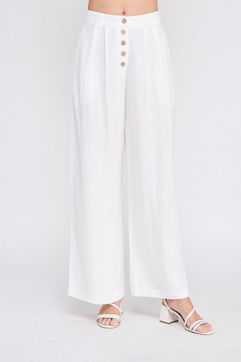 Linen High Waisted Palazzo Pants