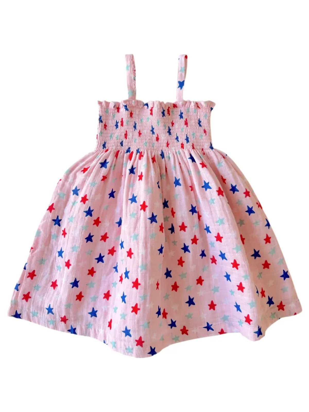 smocked tube dress Splendid Stars Pink Muslin Smocked Tube Dress 4Y