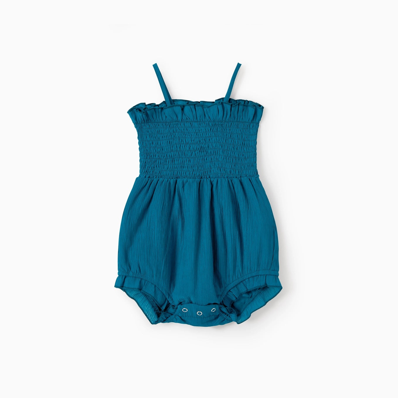 Strappy Smocked Romper For Baby Girl