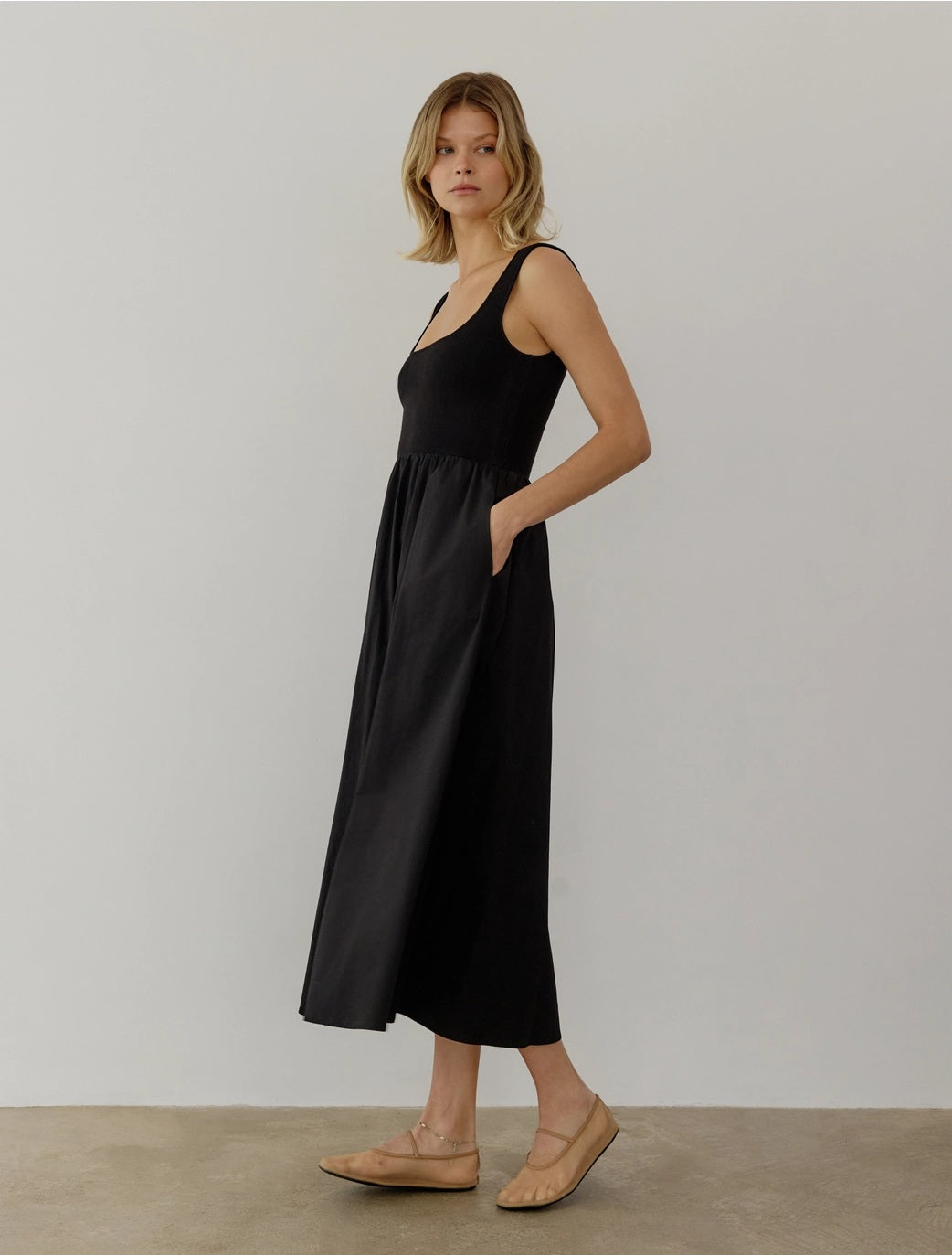 All : Row, The Lucinda Maxi Midi Dress in Black - Boutique Dandelion