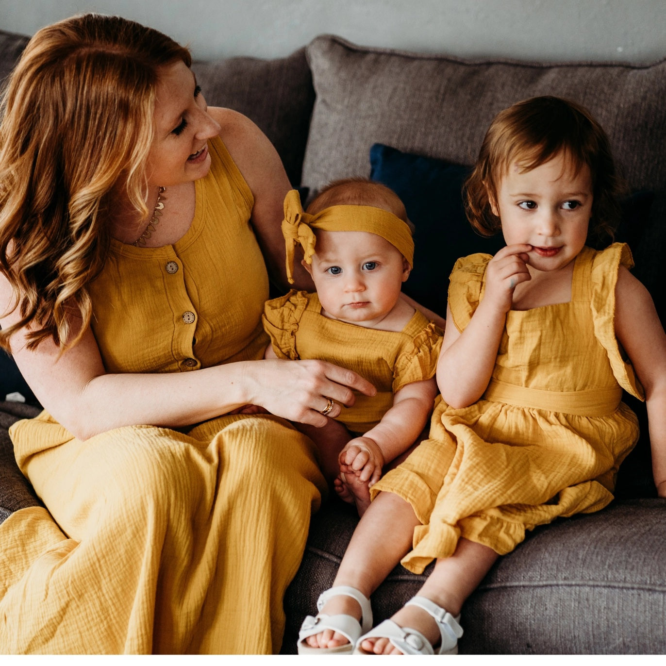 Mommy & Me Yellow Maxi Matching Dress - Infant