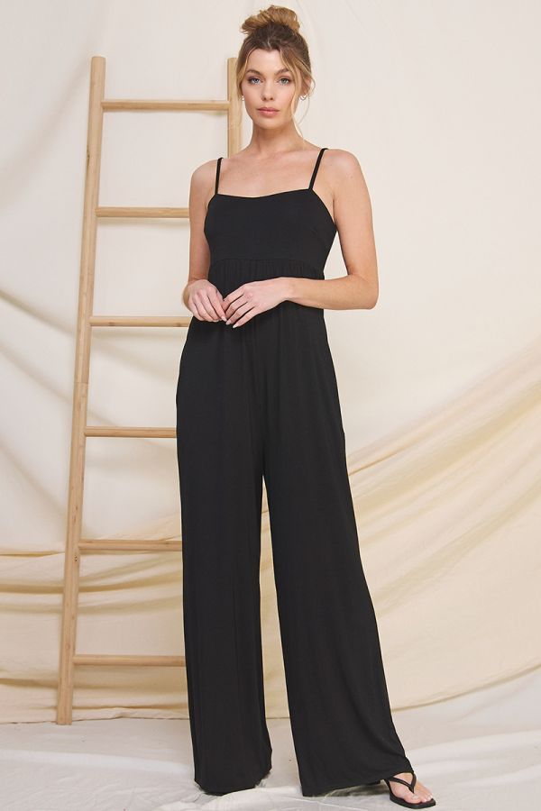 Butter Wide Leg Jumpsuit with Side Pockets