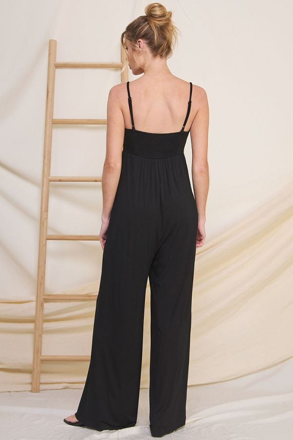 Butter Wide Leg Jumpsuit with Side Pockets