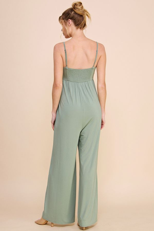 Butter Wide Leg Jumpsuit with Side Pockets