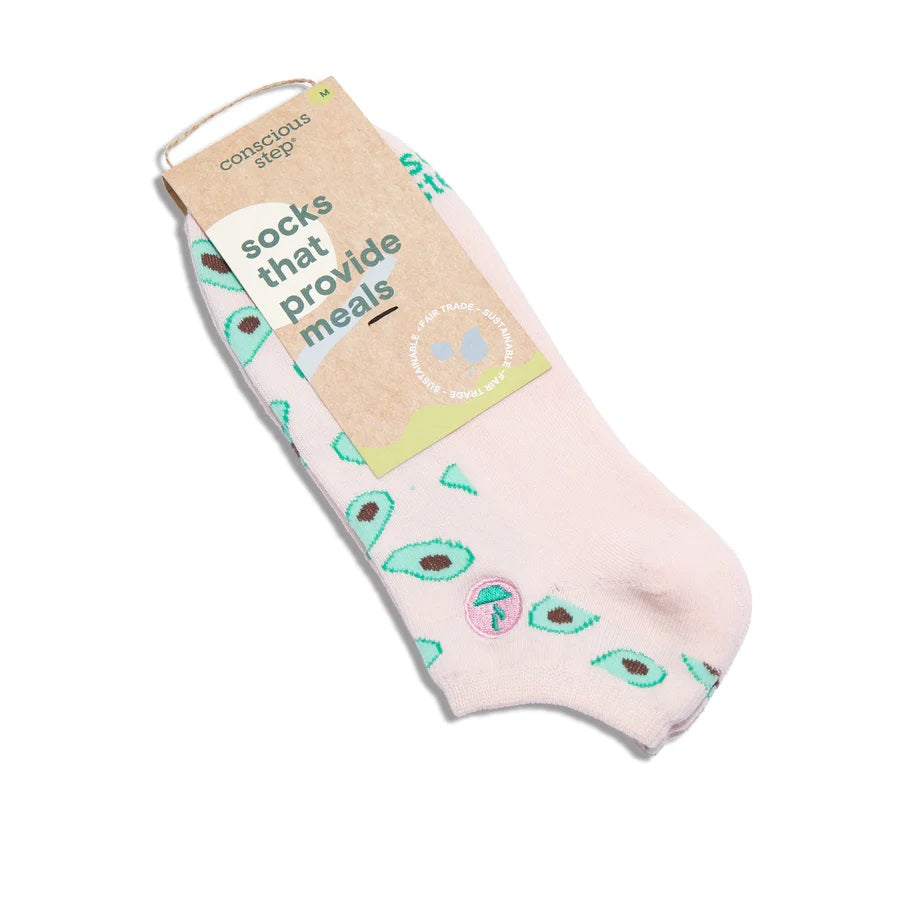Conscious Step, Ankle Socks That Protect Meals - Friendly Avocados - Boutique Dandelion