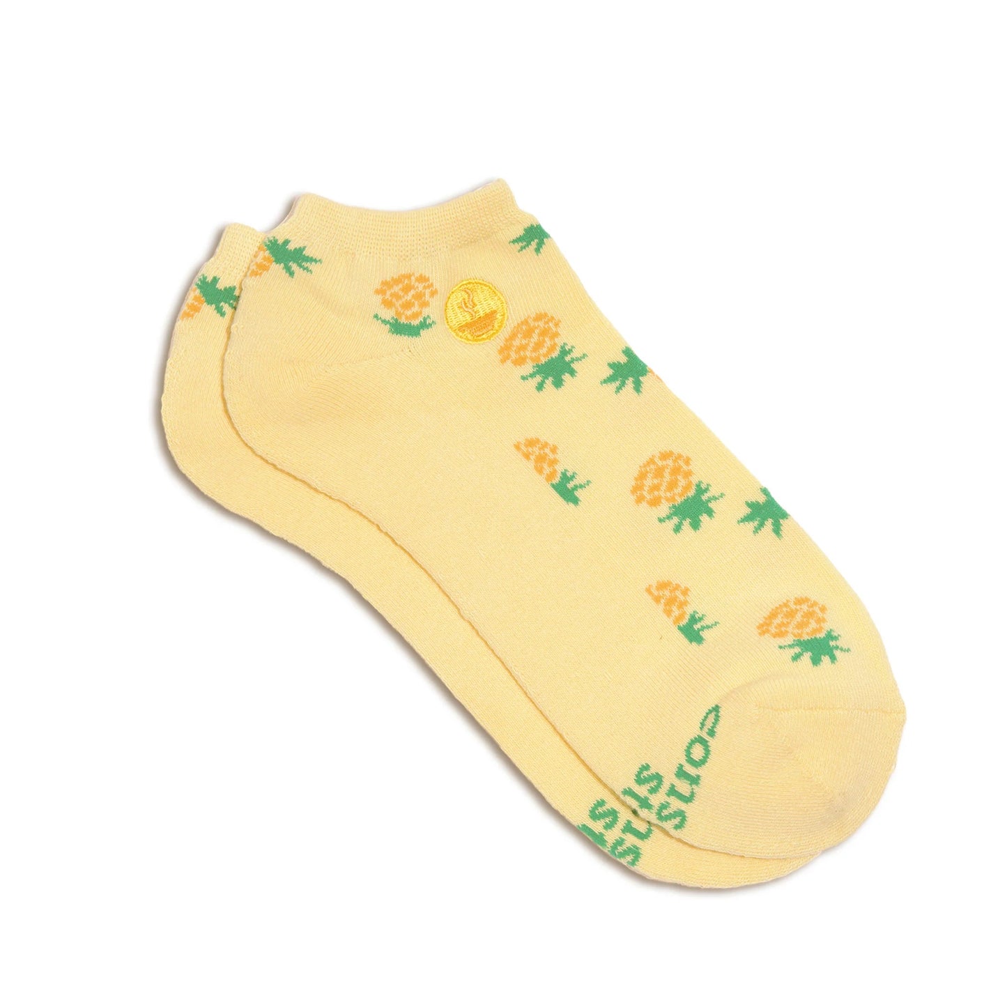 Conscious Step, Ankle Socks That Protect Meals - Golden Pineapples - Boutique Dandelion
