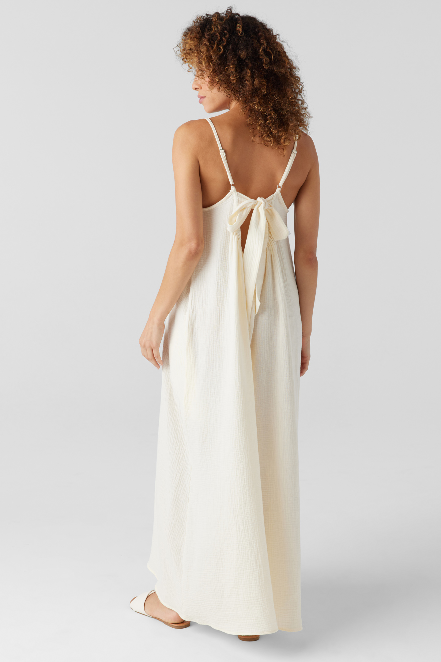 Sol Angeles, Joni Cotton Gauze Maxi Dress in Ecru - Boutique Dandelion