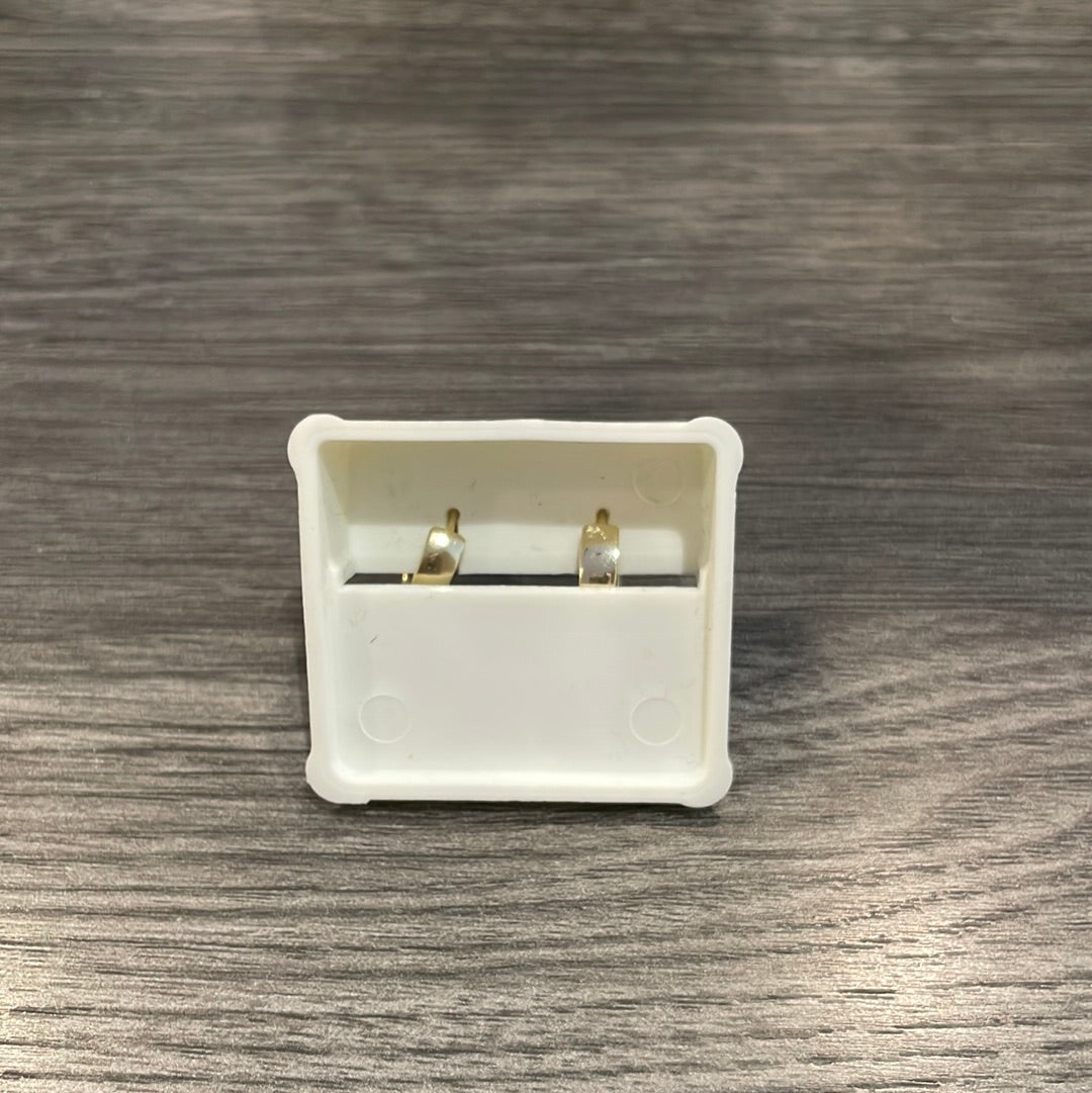 Gold Double Row CZ Hoop Earrings