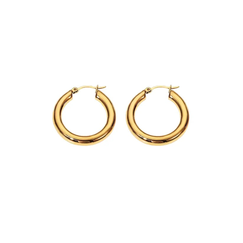 Jule Round Hoop Earrings