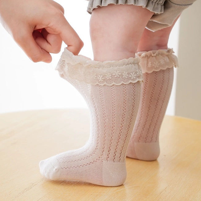 Lace Knee High Socks For Baby Toddler