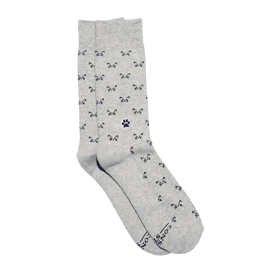Conscious Step, Socks That Save Cats - Grey Clever Kittens - Boutique Dandelion