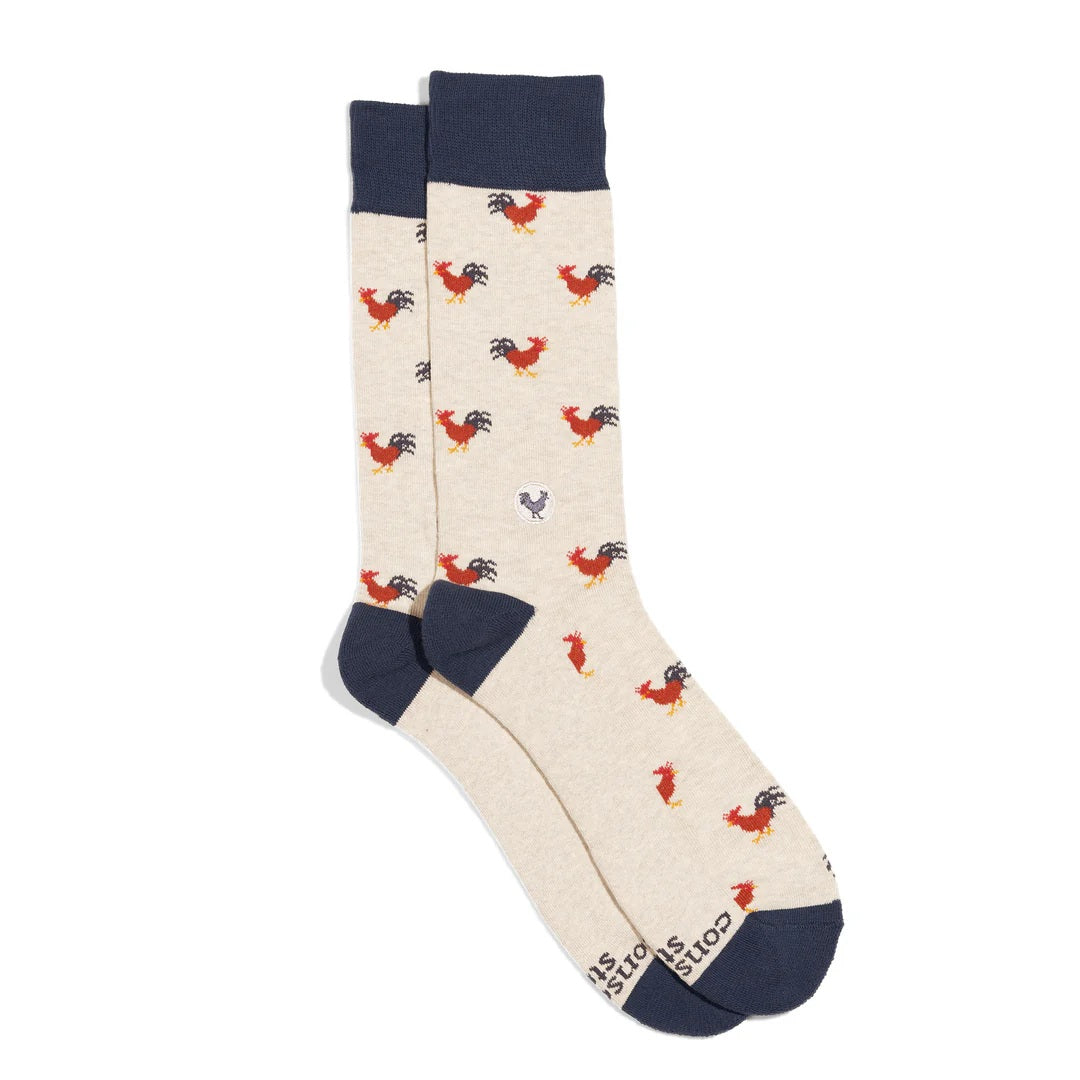 Conscious Step, Socks That Save Roosters - Cock-A-Doodle-Doo