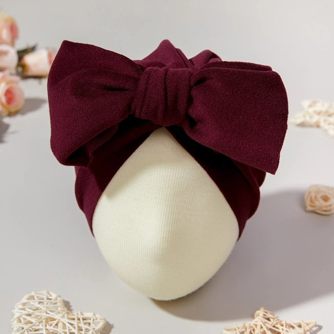 Emma Solid Bowknot Hat for Baby Toddler