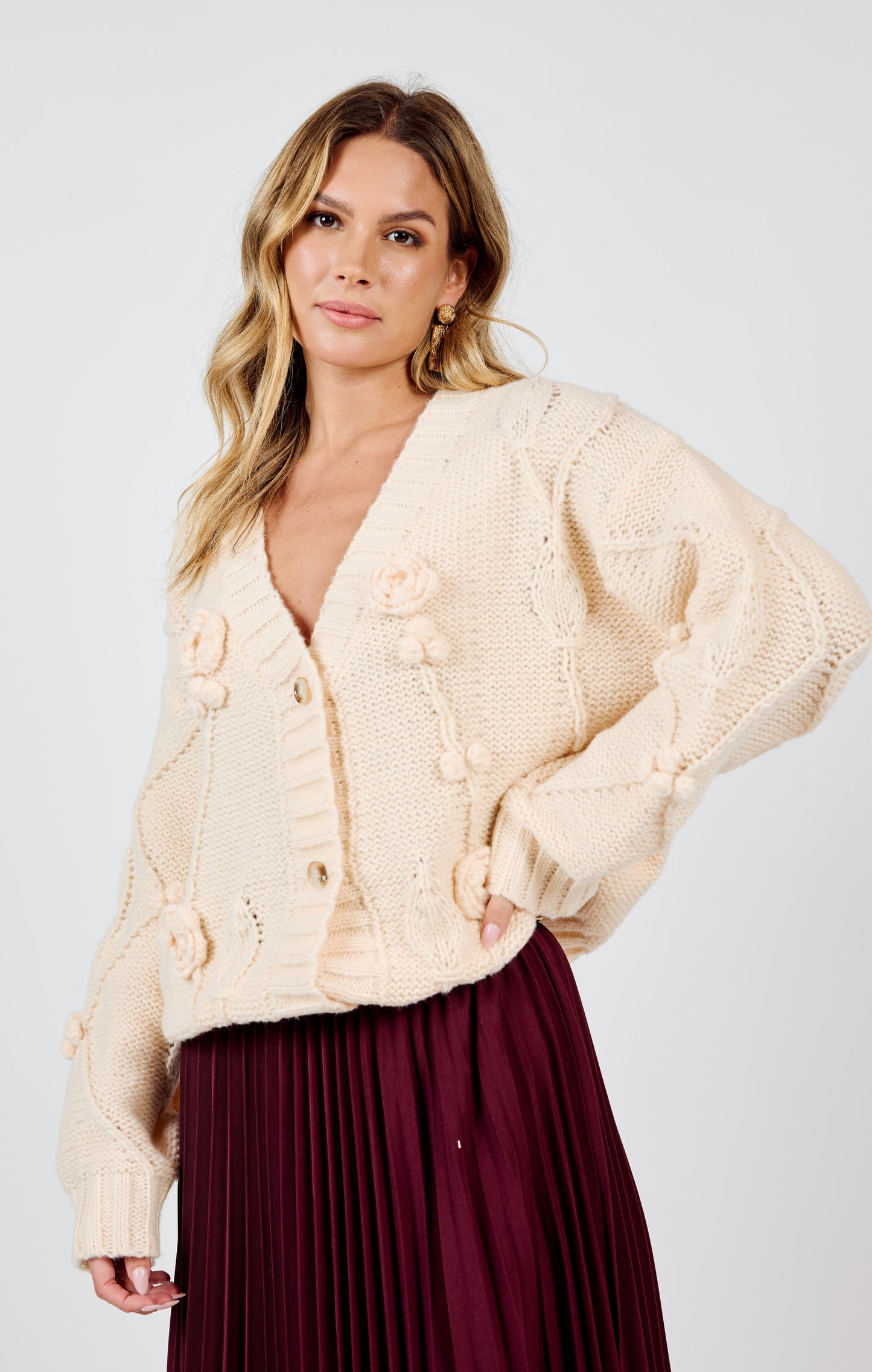 Rosie 3D Sweater Cardigan