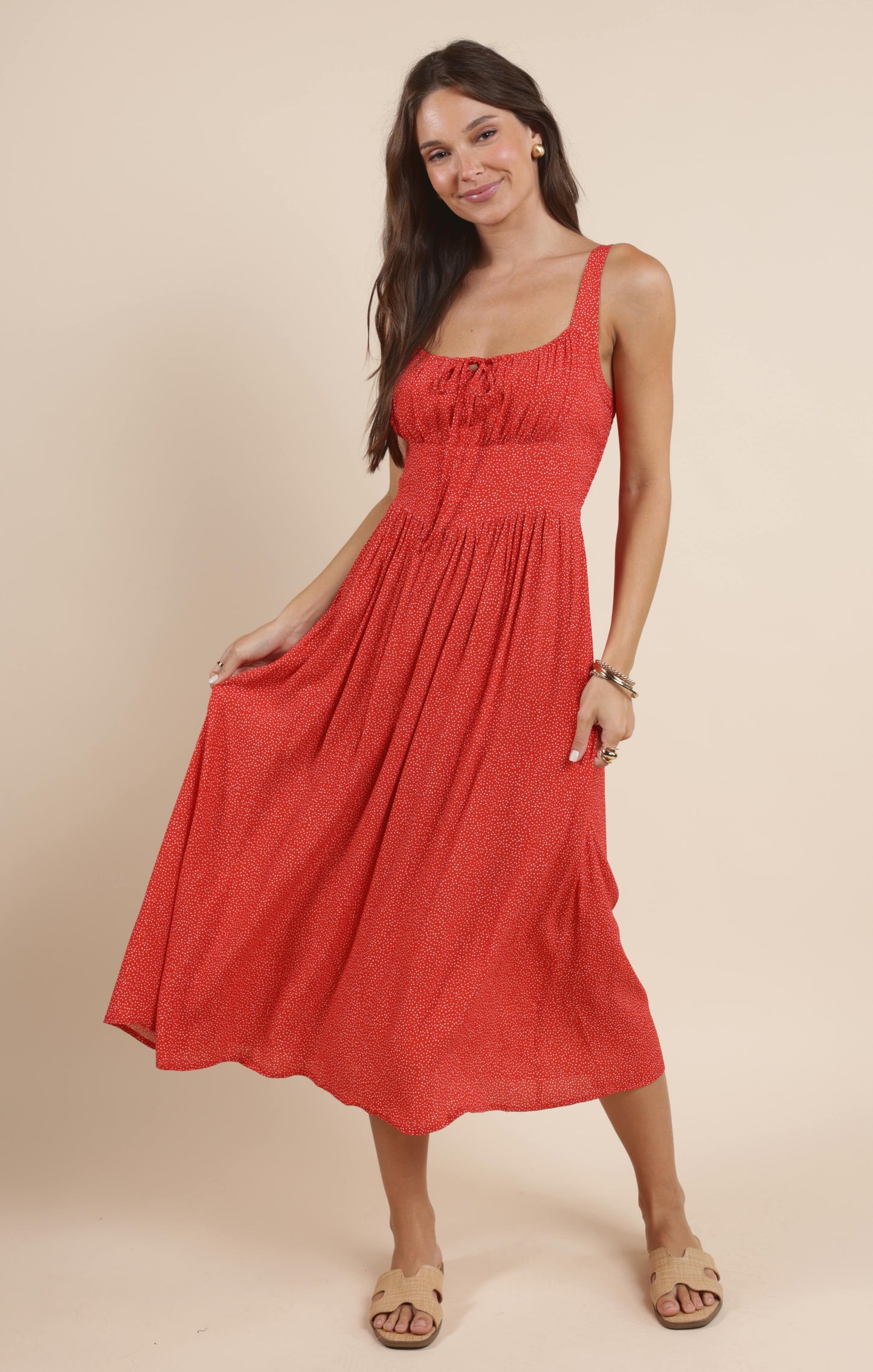 Sadie & Sage, Nina Milkmaid Midi Dress