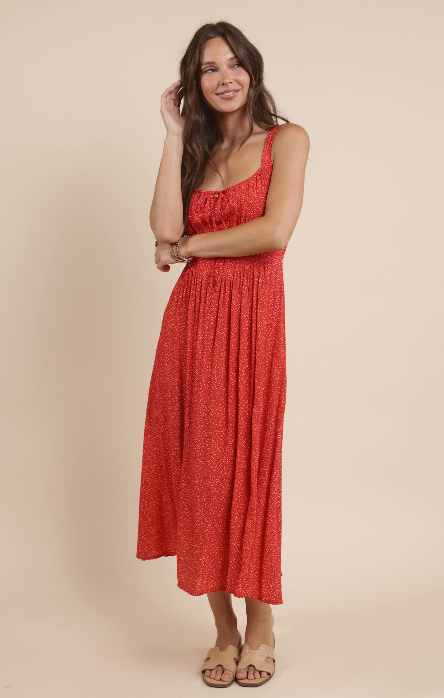 Sadie & Sage, Nina Milkmaid Midi Dress