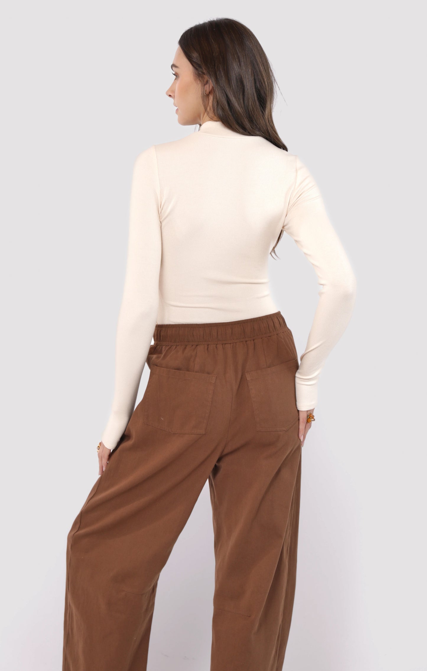 Ronan Mock Neck Top With Thumbhole
