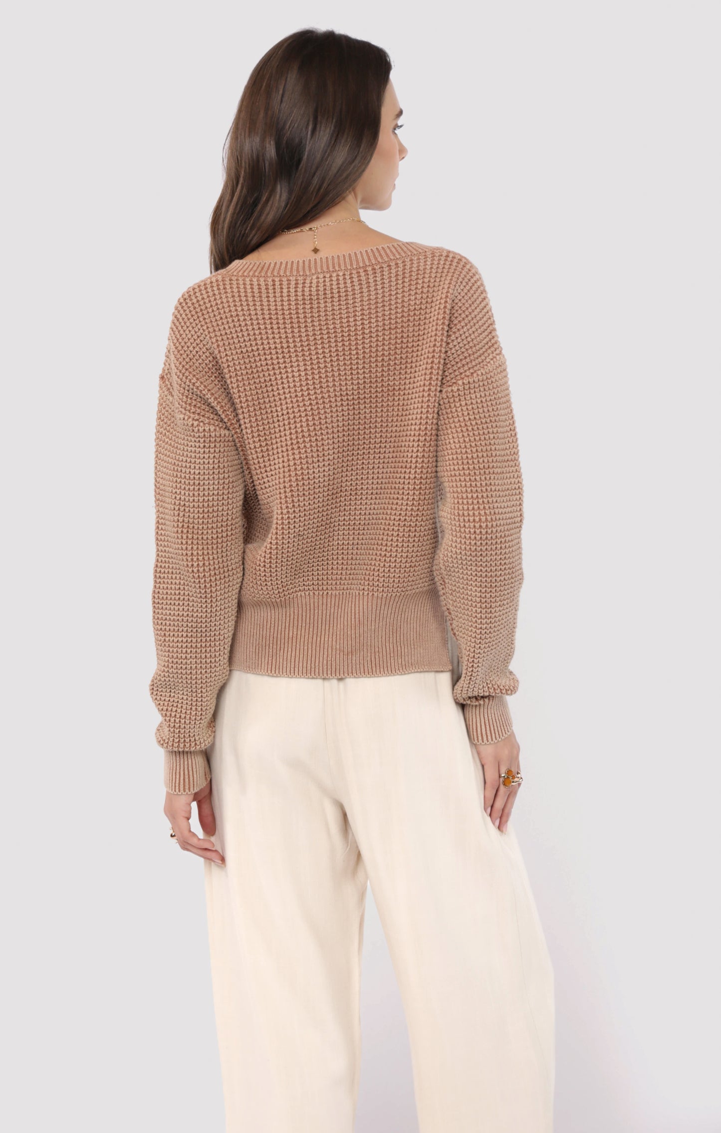 Brixton Button Detail Mineral Washed Sweater