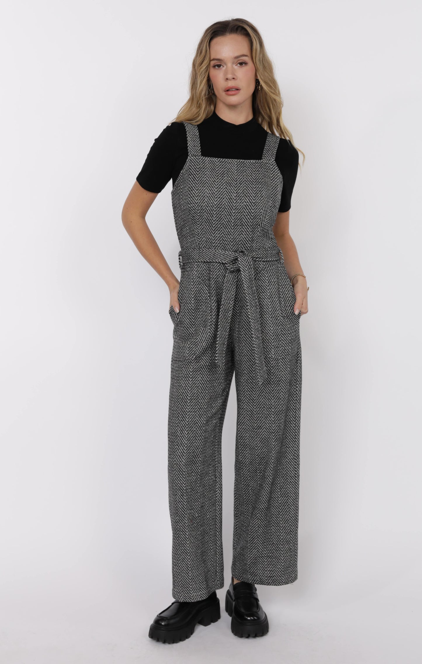 Femme Energy Belted Overall Jumpsuit