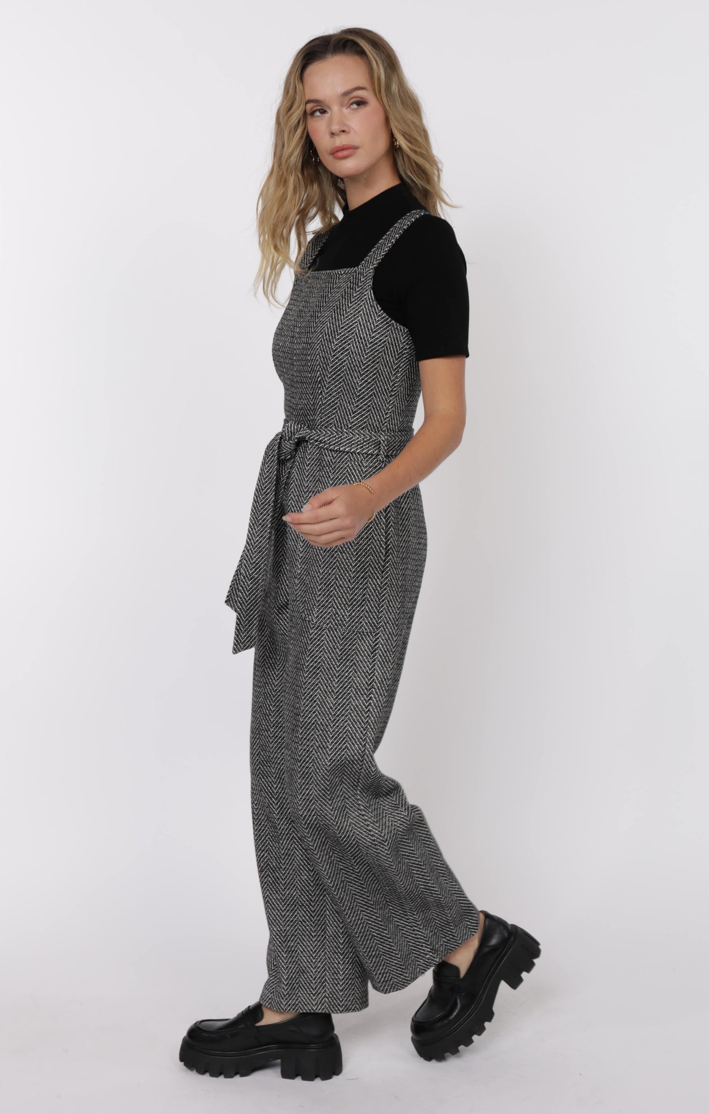 Femme Energy Belted Overall Jumpsuit