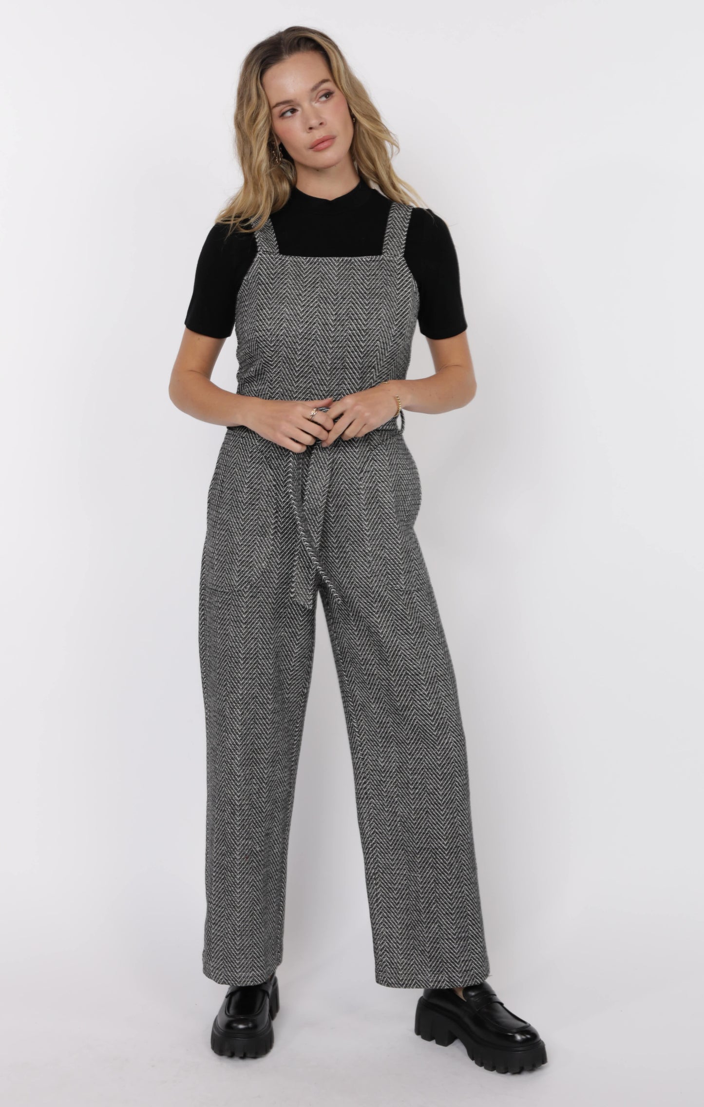 Femme Energy Belted Overall Jumpsuit