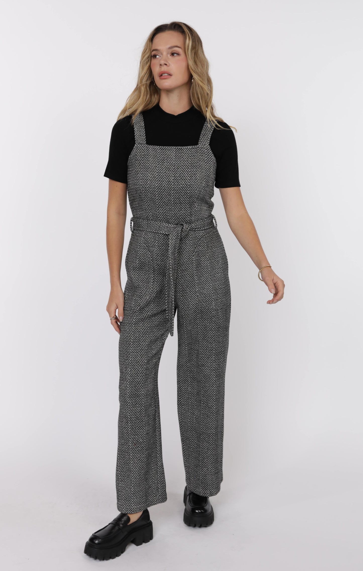 Femme Energy Belted Overall Jumpsuit