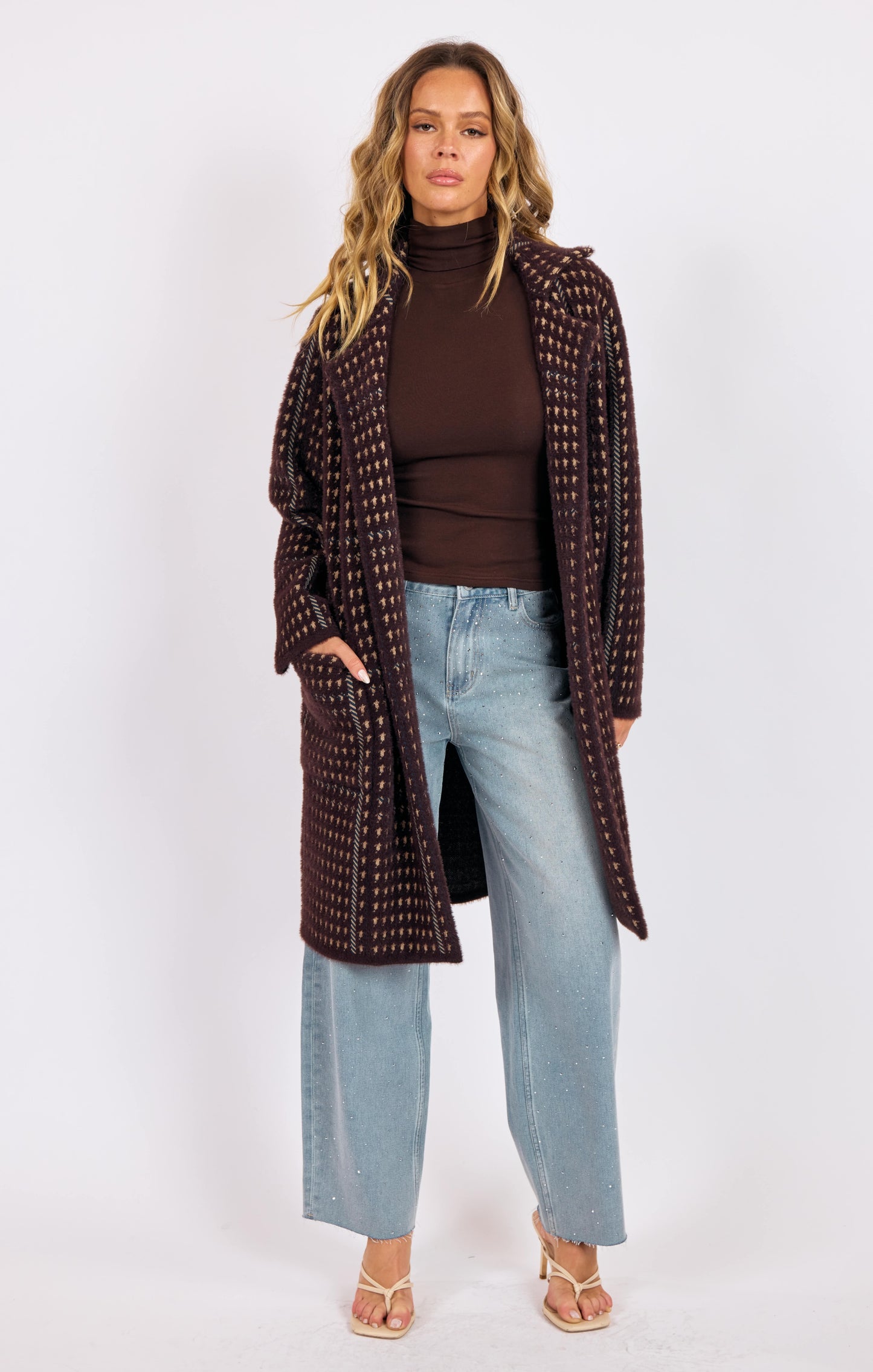 Marceau Houndstooth Coat