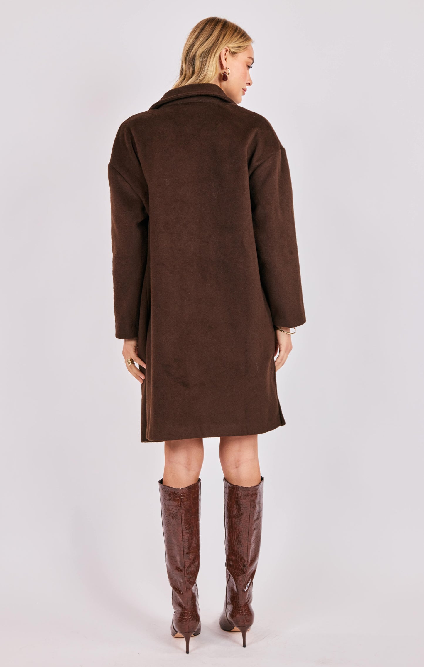 Livia Open Front Long Coat