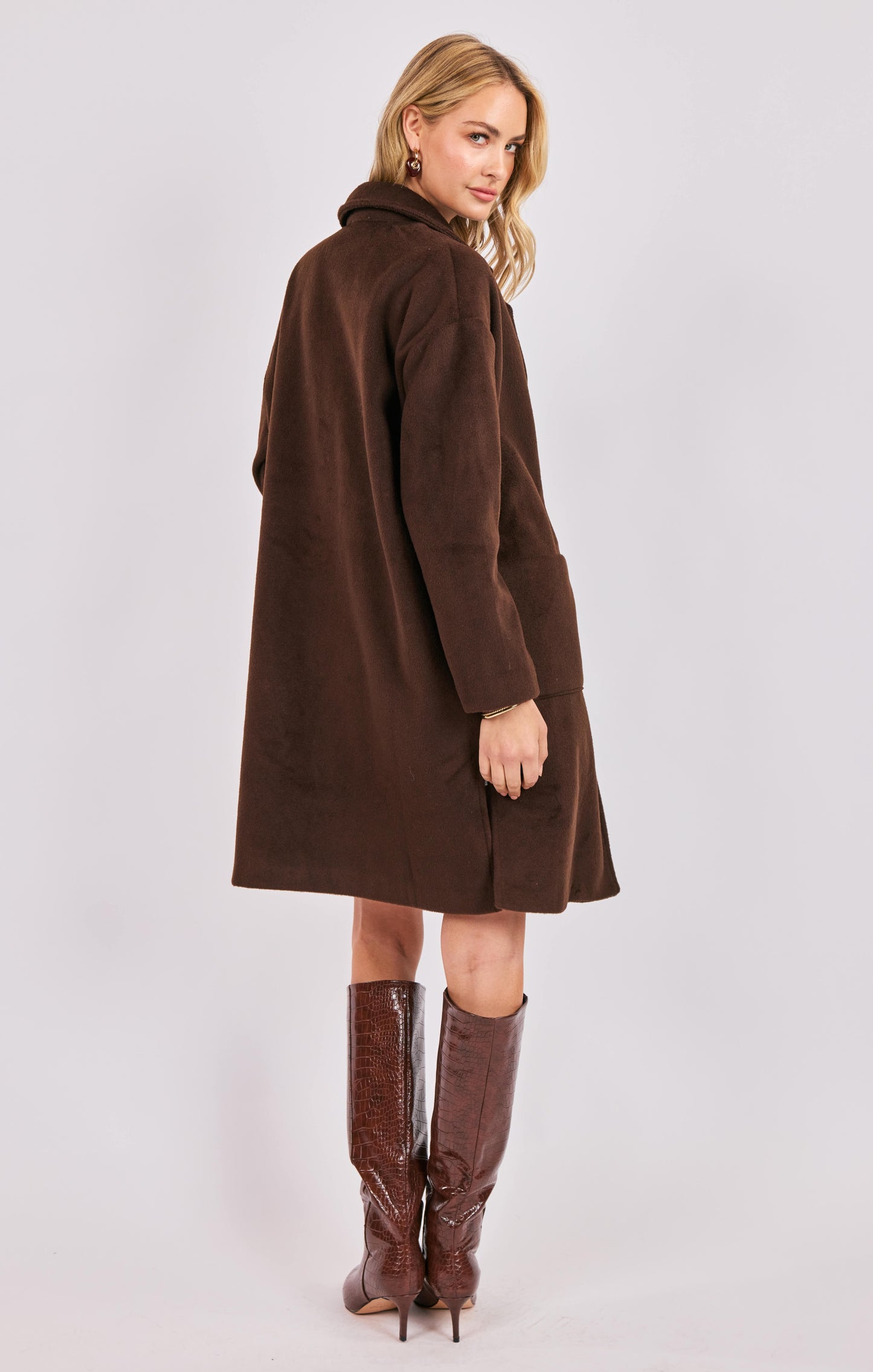 Livia Open Front Long Coat
