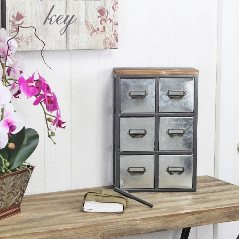 Galvanized 6-Drawer Organizer, Home Goods, Boutique Dandelion, Boutique Dandelion - Boutique Dandelion