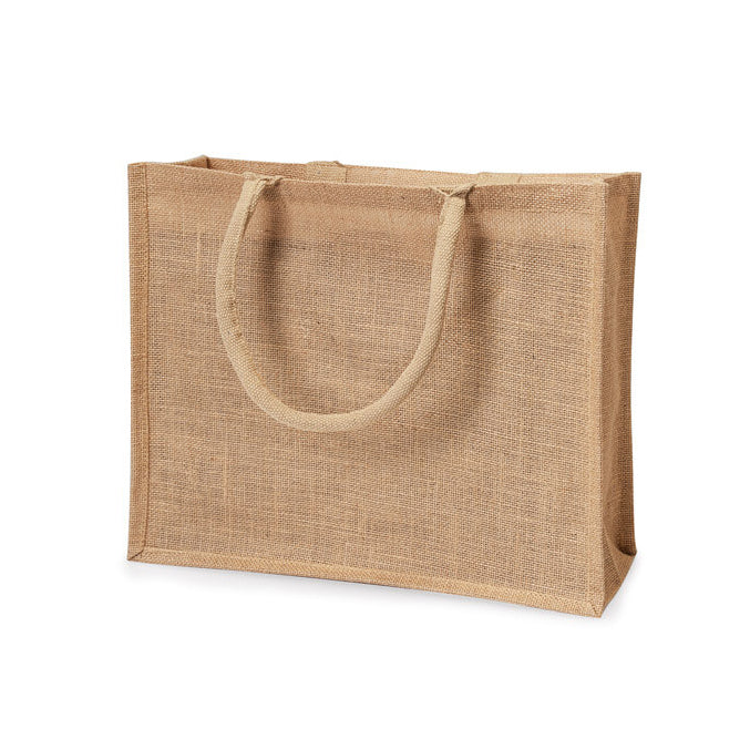Reusable Natural Brown Burlap Tote Bag