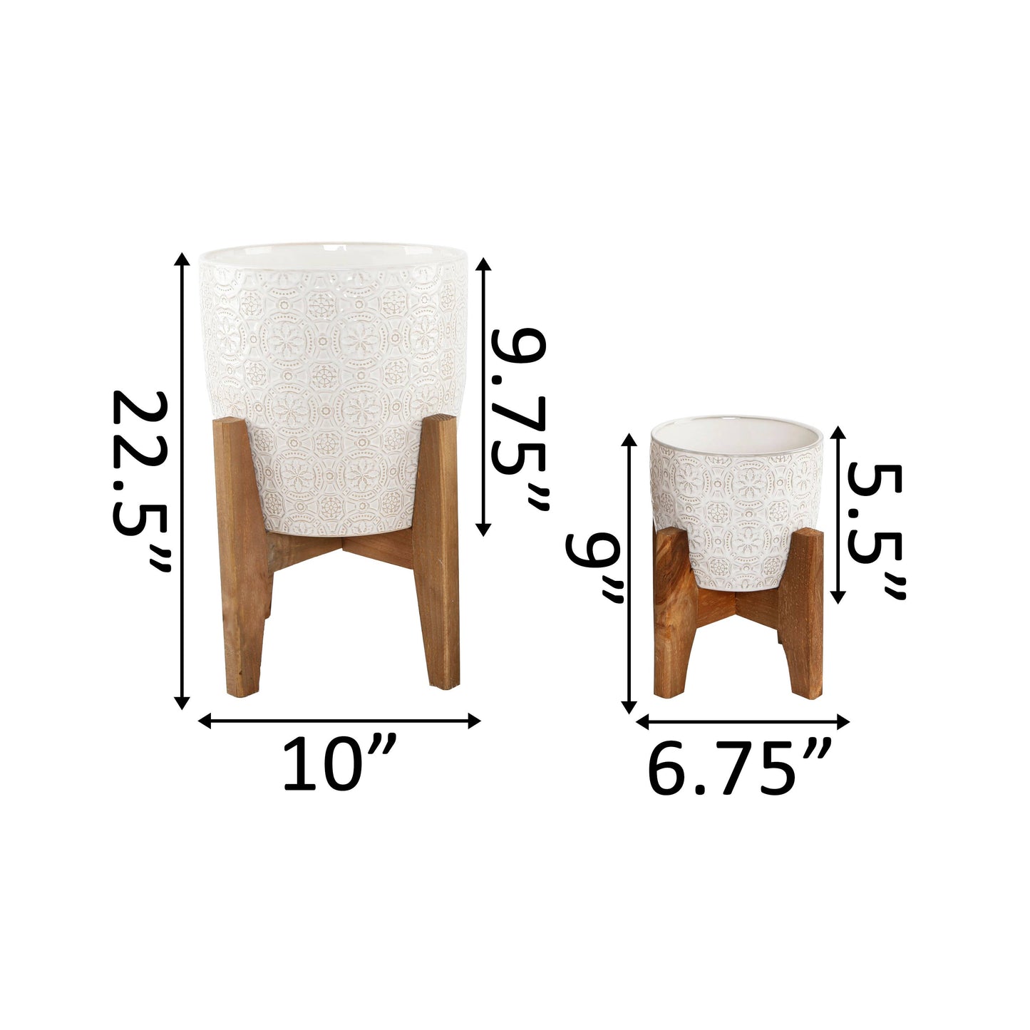 Cathedral Ceramic Planter on Stand