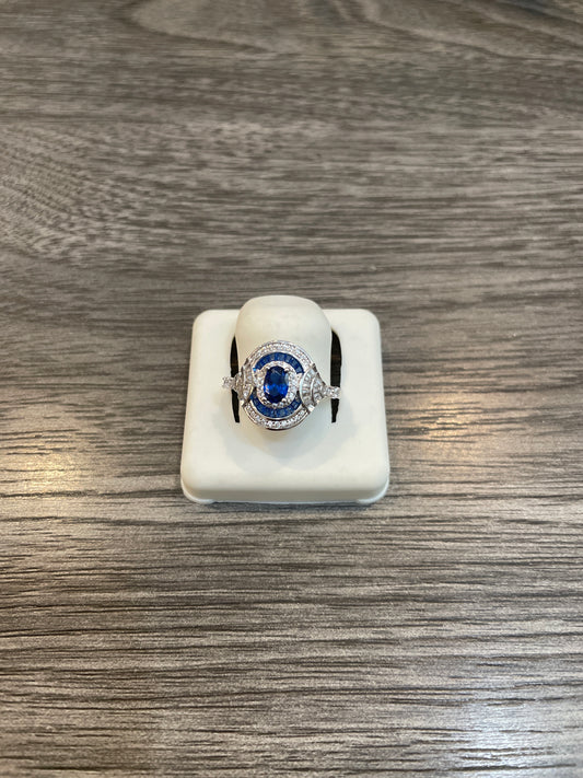 Blue CZ Ring