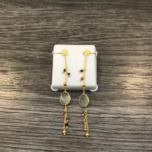 Tourmaline Chain Earrings