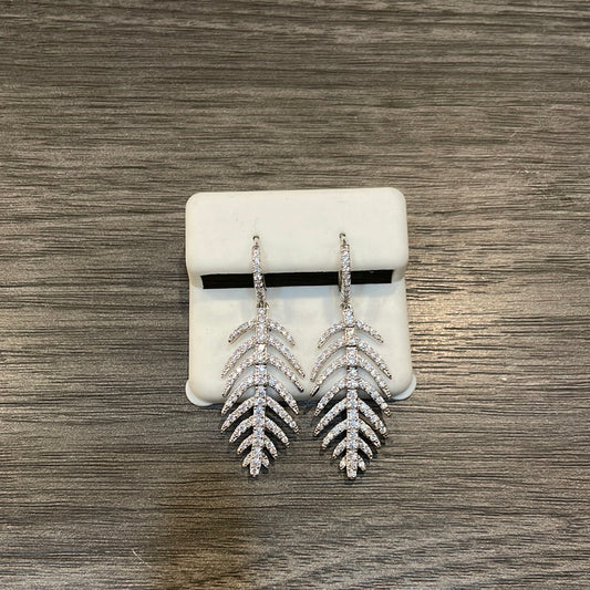 Leaf CZ Earrings