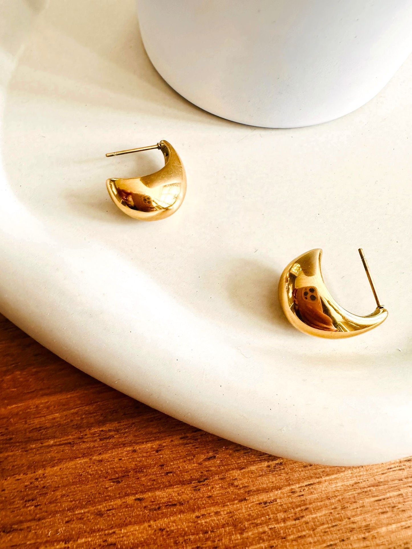 Aces x Spades, Tera Moon Drop Stud Earrings