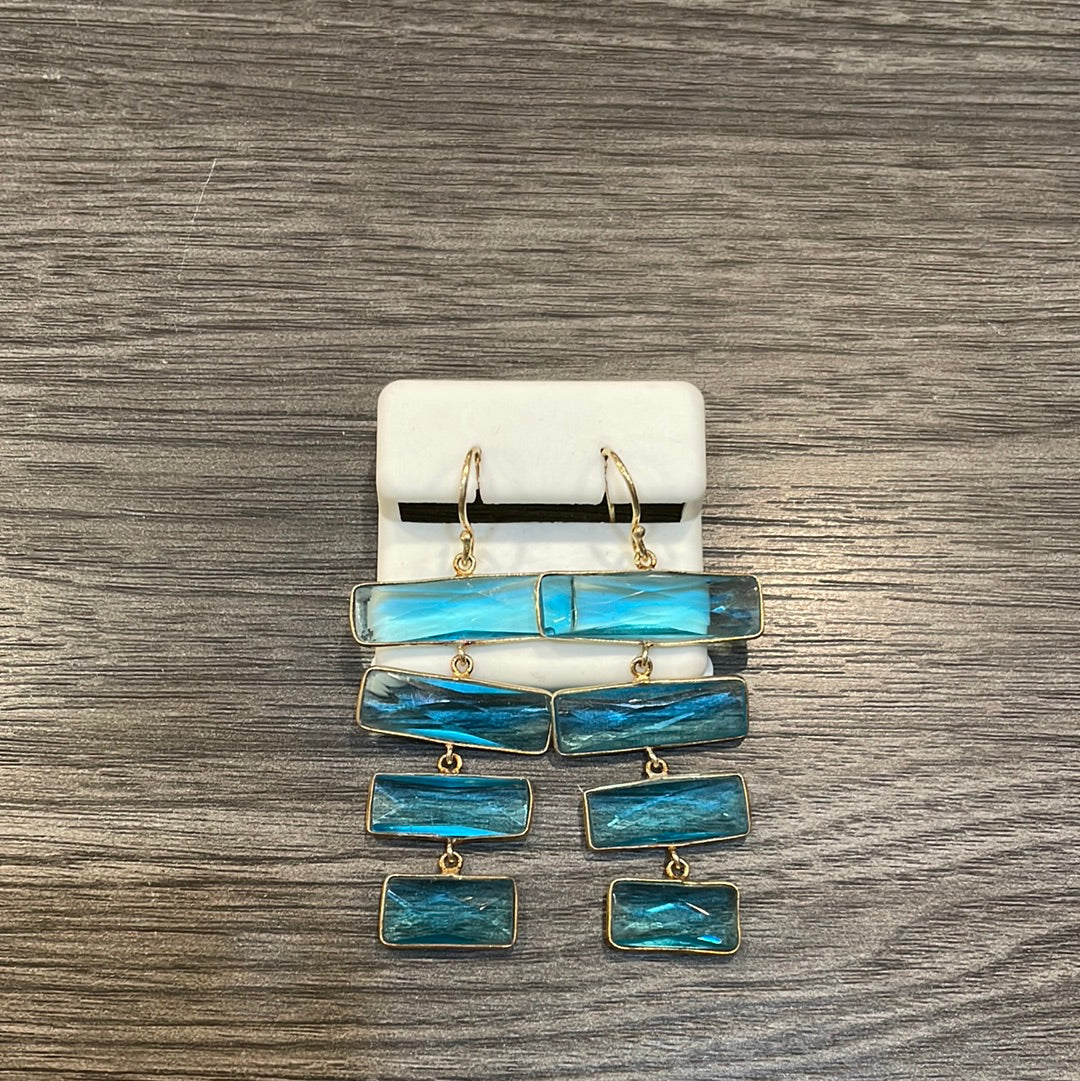 Blue Topaz Stone Earrings