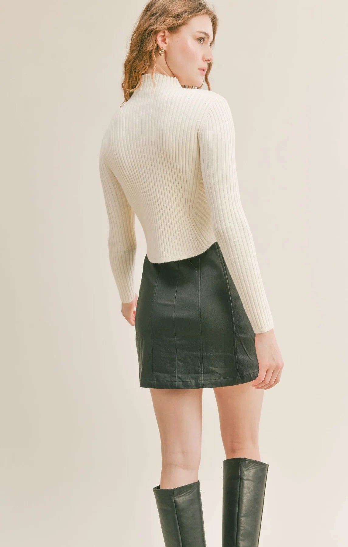 Sadie & Sage, Bakery Ribbed Knit Sweater in Ivory - Boutique Dandelion