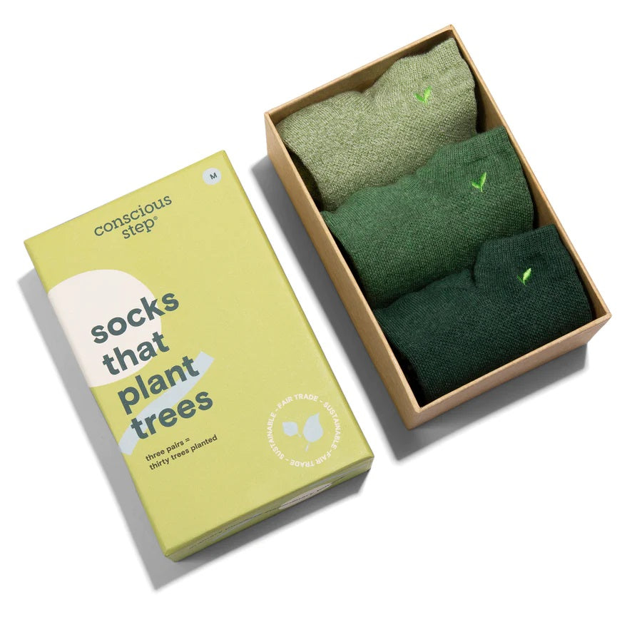 Conscious Step, Boxed Set Ankle Socks That Plant Trees - Boutique Dandelion