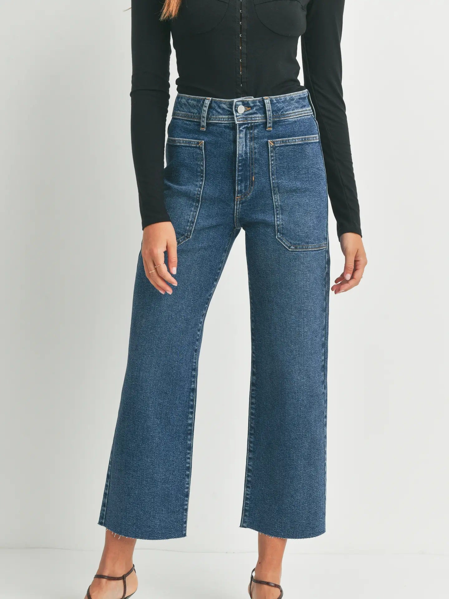 The Nautical Wide Leg Dark Denim
