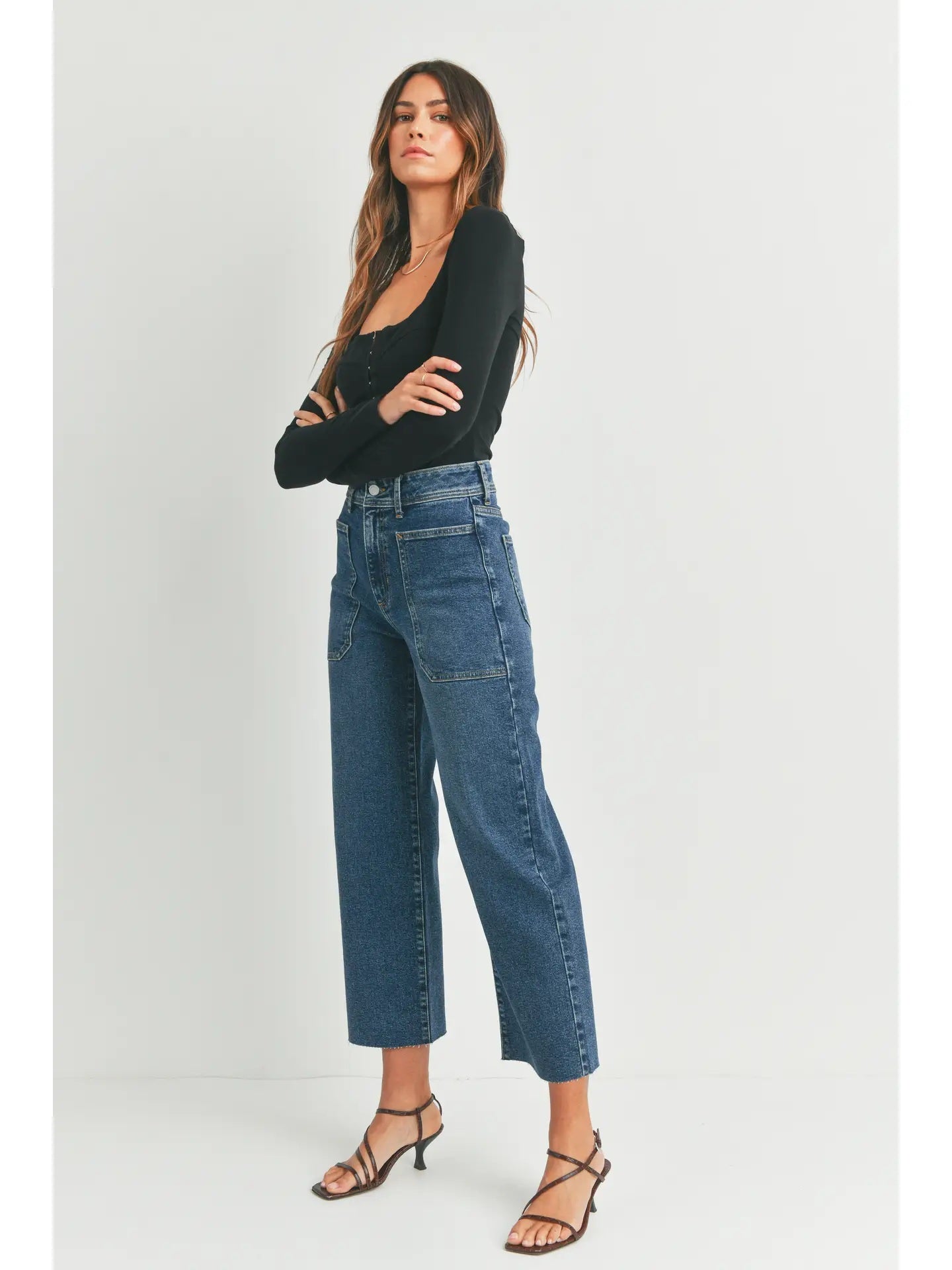 The Nautical Wide Leg Dark Denim